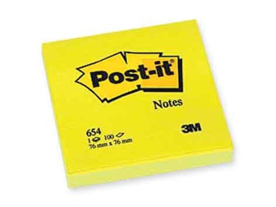 3M POST-İT® Not, sarı, 100 Yaprak, 76X76MM. ürün görseli