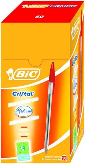 Bic Cristal Medium Tükenmez Kalem 50'li Kutu Kırmızı. ürün görseli