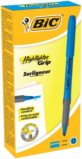 Bic Highlighter Grip Fosforlu Kalem Mavi 12 Lİ. ürün görseli