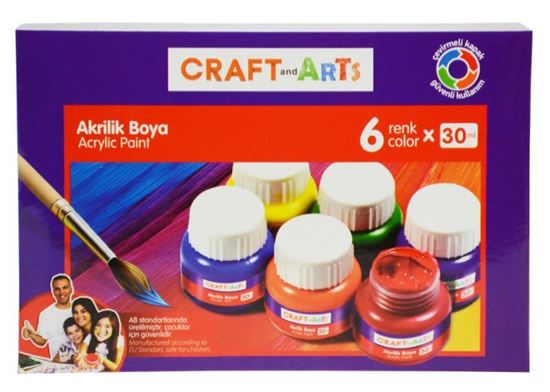Craft And Arts Akrilik Boya 6X30ML. ürün görseli