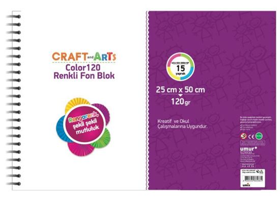 Craft And Arts COLOR120 Renkli Fon Blok 25X35. ürün görseli