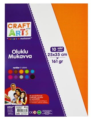 Resim Craft And Arts Oluklu Mukavva 25X35 10'lu