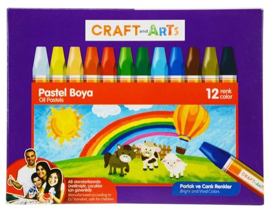 Craft And Arts Pastel Boya 12'li Karton Kutu. ürün görseli