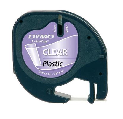 Resim Dymo 12 MM *4M Şeffaf Plastik Şerit Etiket