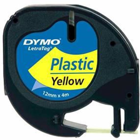 Dymo Plastik Şerit Letratag 12M*4M Sarı. ürün görseli