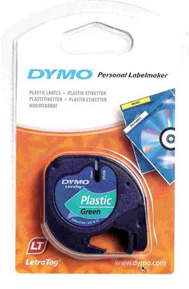 Resim Dymo Plastik Şerit Letratag 12M*4M Yeşil