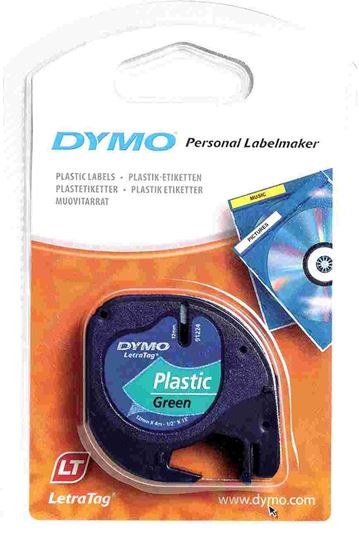 Dymo Plastik Şerit Letratag 12M*4M Yeşil. ürün görseli