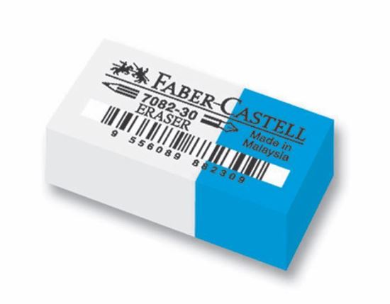 Faber-Castell 7082/30 Mavi Beyaz Silgi, 30'LU. ürün görseli