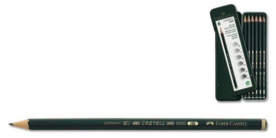 Faber-Castell 9000 Dereceli 6'LI Metal Kutu (HB,B,2B,4B,6B,8. ürün görseli