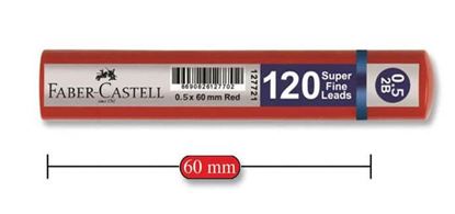 Resim Faber-Castell Grip Min 0.5 2B 60MM, 120'li Kırmızı Tüp