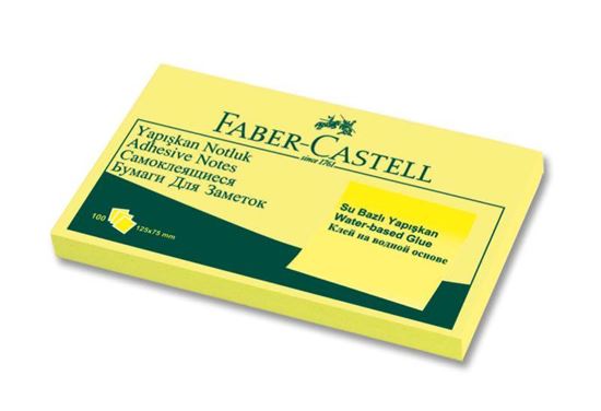 Faber-Castell Yapışkan Notluk 125X75MM, Sarı. ürün görseli