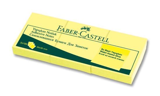 Faber-Castell Yapışkan Notluk 50X40 3'LÜ, Sarı. ürün görseli
