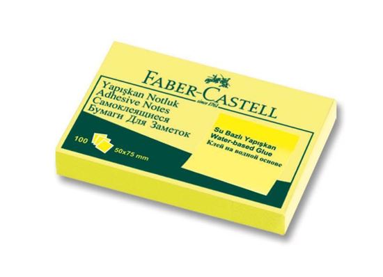 Faber-Castell Yapışkan Notluk 50X75MM, Sarı. ürün görseli