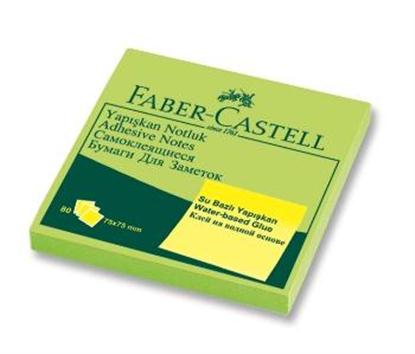 Resim Faber-Castell Yapışkan Notluk 75X75MM, Fosforlu Yeşil