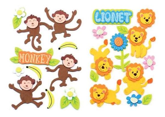 Kids Arts Eva Sticker Aslan Maymun /2 Model. ürün görseli