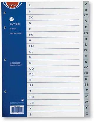 Resim Noki Ayraç PP A-Z Türkçe Harf