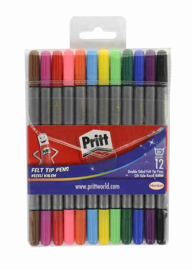 Pritt Çift Uçlu Keçeli Kalem 12 Renk. ürün görseli