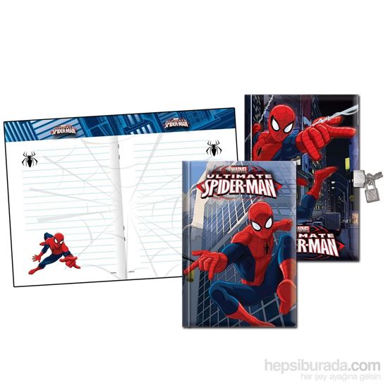 Keskin Spiderman 14*20 104 Yaprak Kilitli Hatıra Defteri. ürün görseli