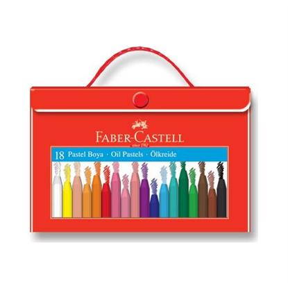 Resim Faber-Castell Plastik Çantalı Tutuculu Pastel Boya, 18 Renk