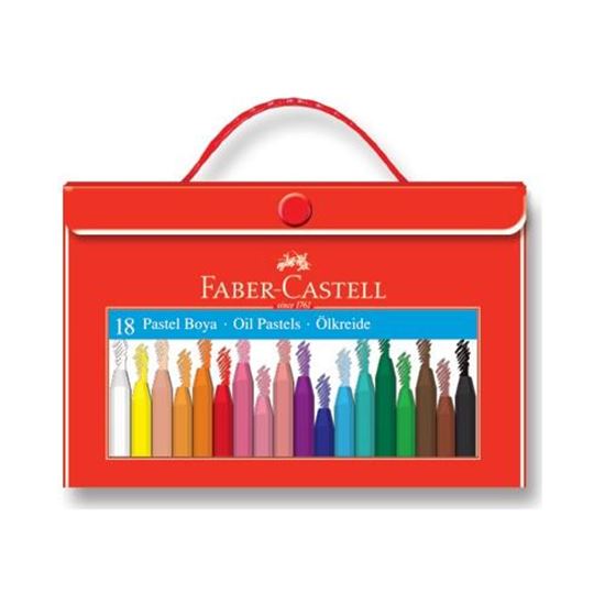 Faber-Castell Plastik Çantalı Tutuculu Pastel Boya, 18 Renk. ürün görseli