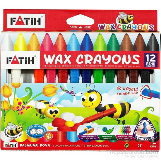 Fatih 12 Renk Uzun Crayon (mum Boya). ürün görseli