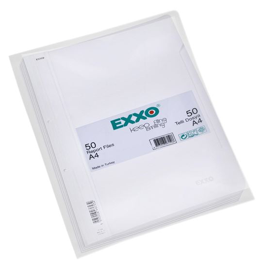 Exxo Telli Dosya A4 Gri 50 Li Paket. ürün görseli
