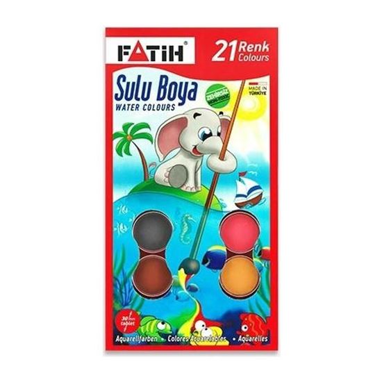 Fatih Sulu Boya K-21 21 Renk Suluboya King Size. ürün görseli