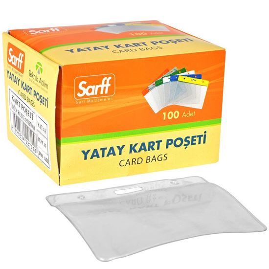 Sarff Kart Muhafaza Poşeti Şeffaf 7.5 cm x 9.5 cm 100’lü Paket. ürün görseli