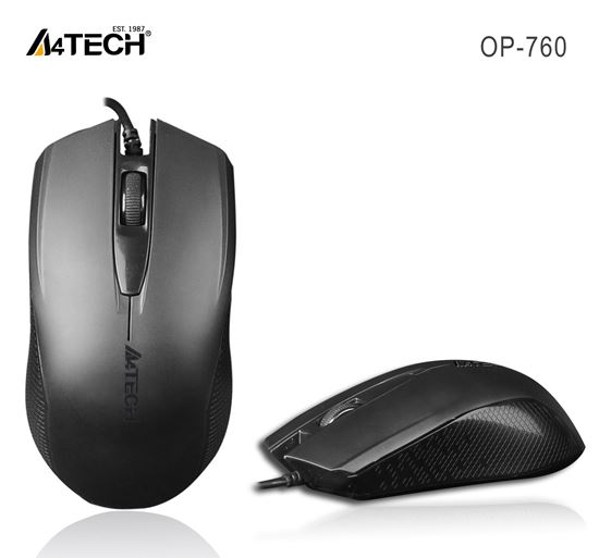 A4 Tech Op-760 Usb Siyah V-Track 1000 Dpı Mouse. ürün görseli