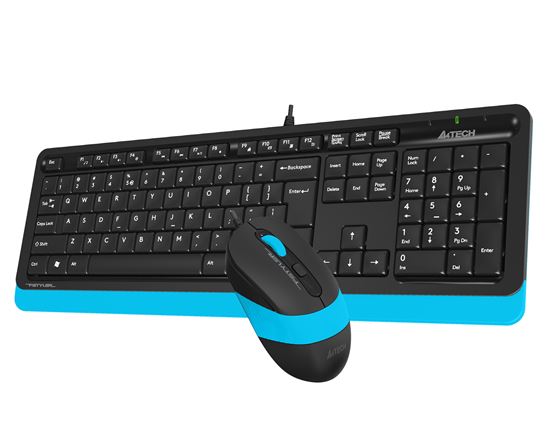 A4 Tech F1010 Q Usb Mavi Tr Mm Klavye+Optik Mouse. ürün görseli