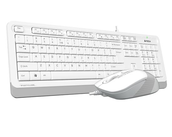 A4 Tech F1010 Q Usb Beyaz Tr Mm Klavye+Opt Mouse. ürün görseli