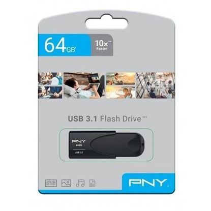 Resim PNY Attache 4 FD64GATT431KK-EF 64GB USB 3.1 Flash Bellek
