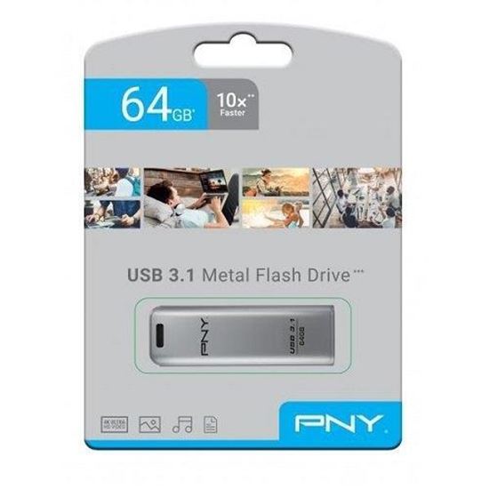PNY Elite Steel FD64GESTEEL31G-EF 64GB USB 3.1 Flash Bellek. ürün görseli