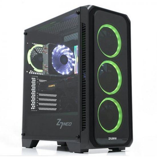 Zalman Z7 Neo 700W RGB LED 120mm Fan Temperli Cam Siyah ATX Mid-Tower Gaming Kasa. ürün görseli
